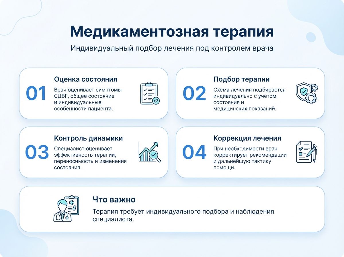Лечение СДВГ в Ардоне у детей и взрослыхинфографика